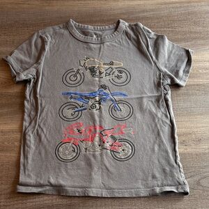 GAP Gray Kids Tee with Colorful Motorcycle Design